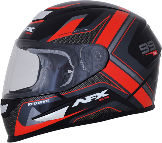 AFX FX-99 Full Face Helmet Recurve Black/Red