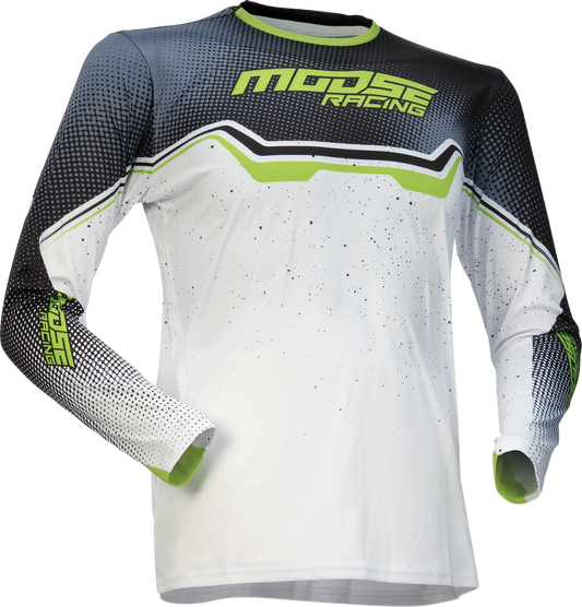 Moose Racing 2026 Youth Qualifier Jersey White/Black/Green