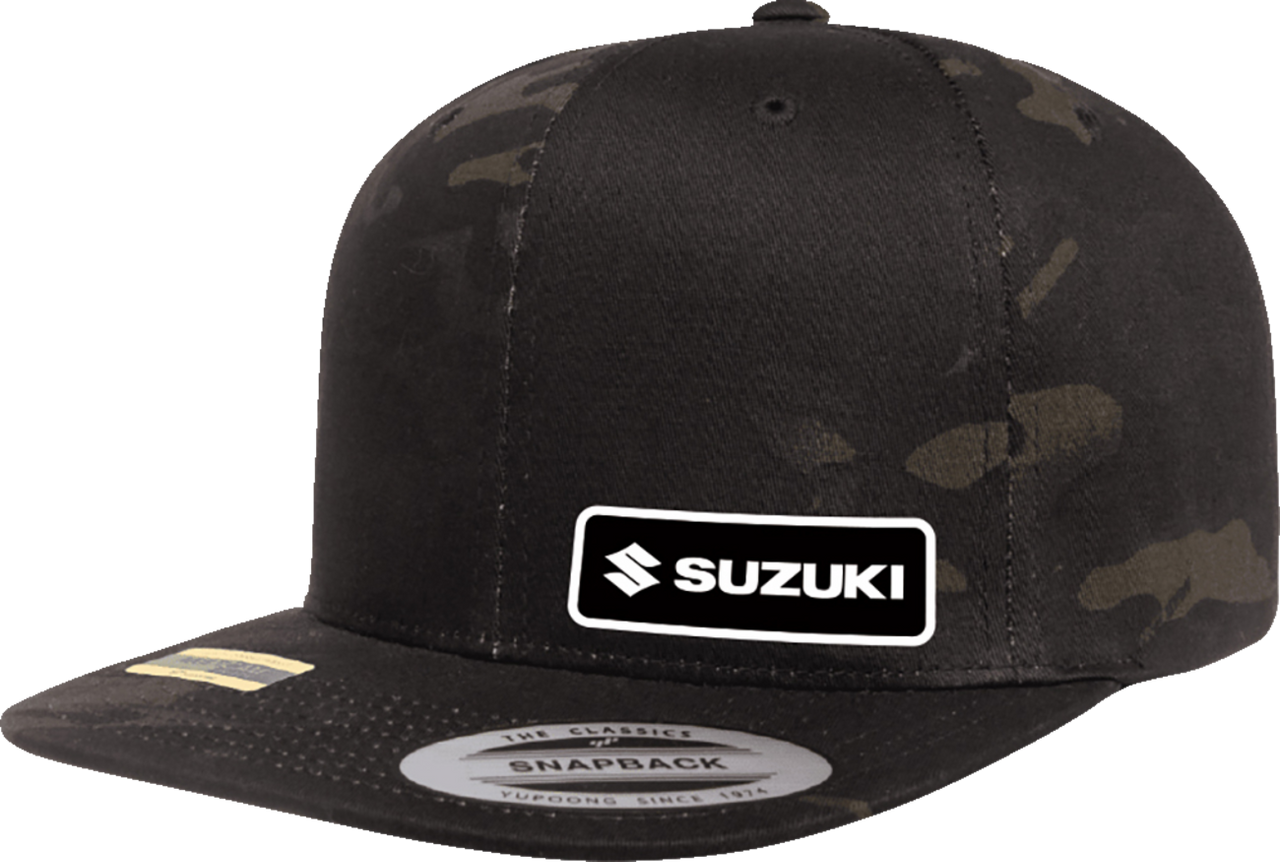 Factory Effex Suzuki Snapback Hat Camo Black