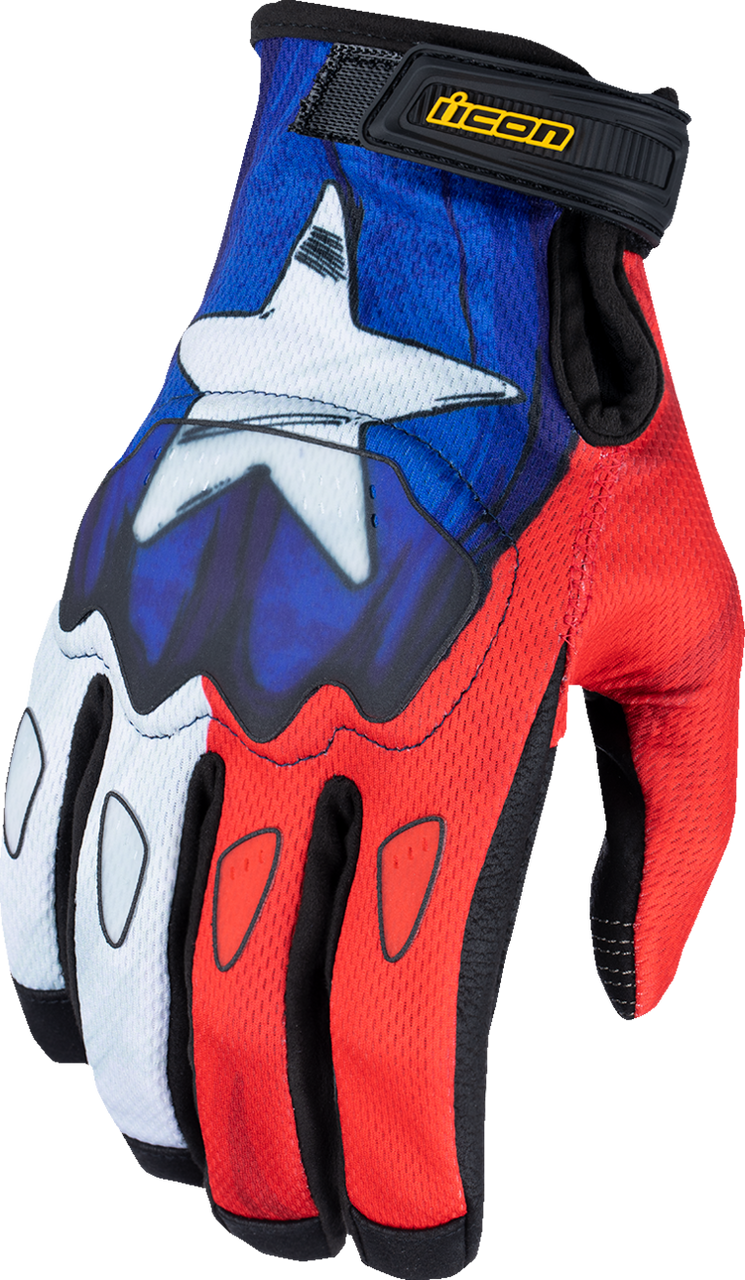 ICON Hooligan Tejas libre CE Gloves Blue