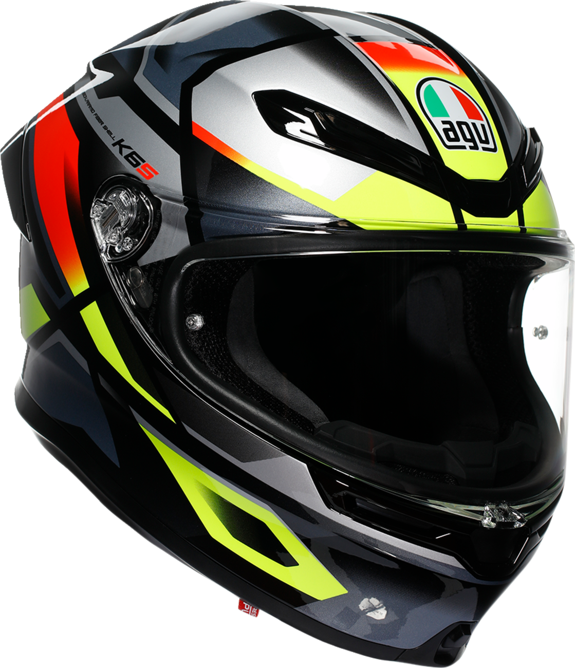 AGV K6 S Full Face Helmet Erazer Black/Red/Yellow Fluo