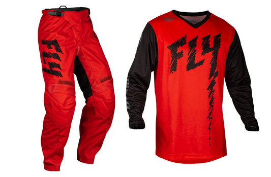 FLY Racing 2024 Youth F-16 Jersey Pant Combo  Red/Black/Grey