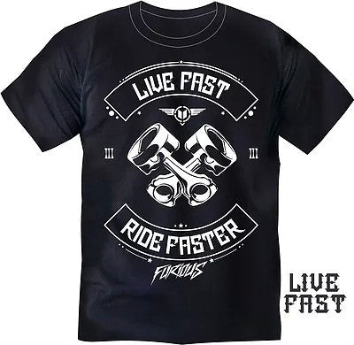 Furious Inc Live Fast Tee - Black