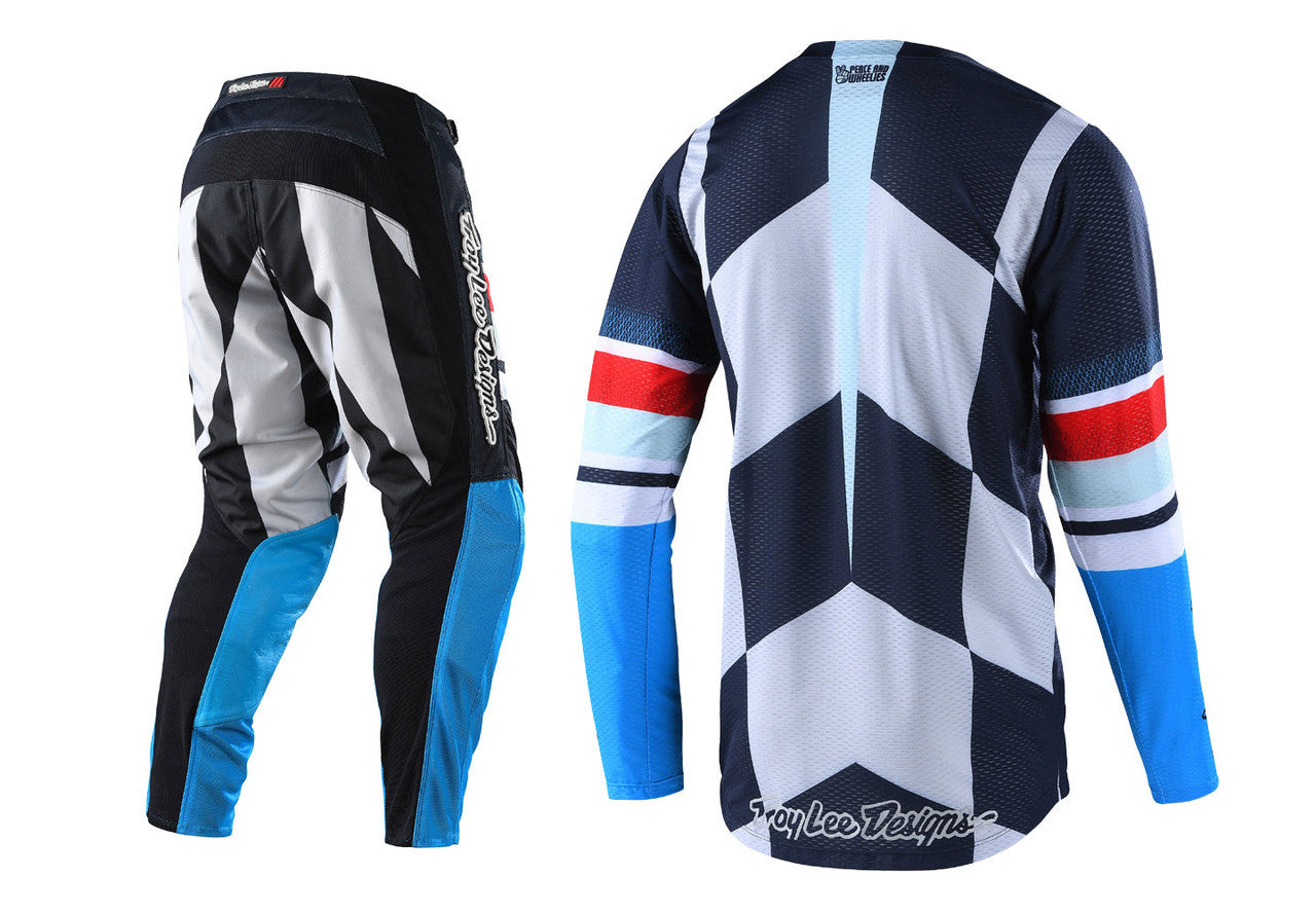 Troy Lee Designs 2022 GP Air Jersey and Pant Combo Warped Blue/Red