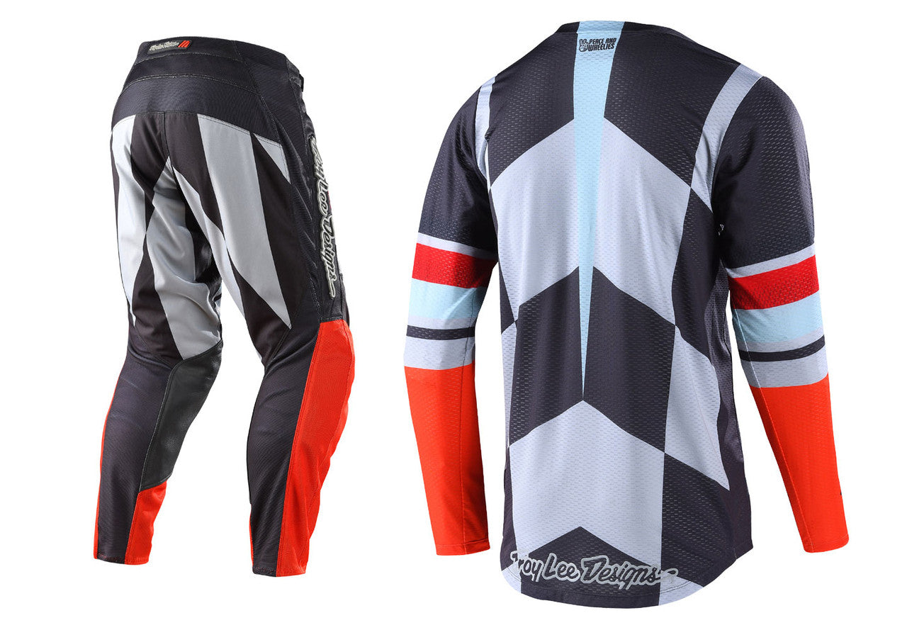 Troy Lee Designs 2022 GP Air Jersey and Pant Combo Warped Charcoal/Orange