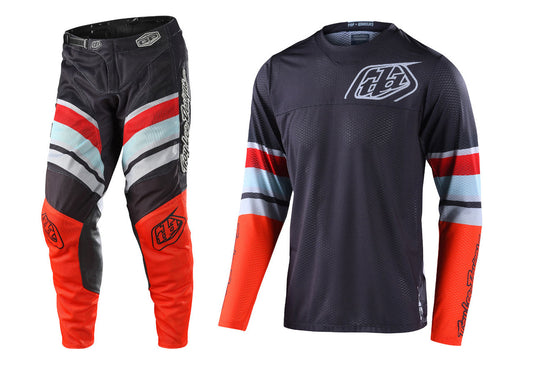 Troy Lee Designs 2022 GP Air Jersey and Pant Combo Warped Charcoal/Orange