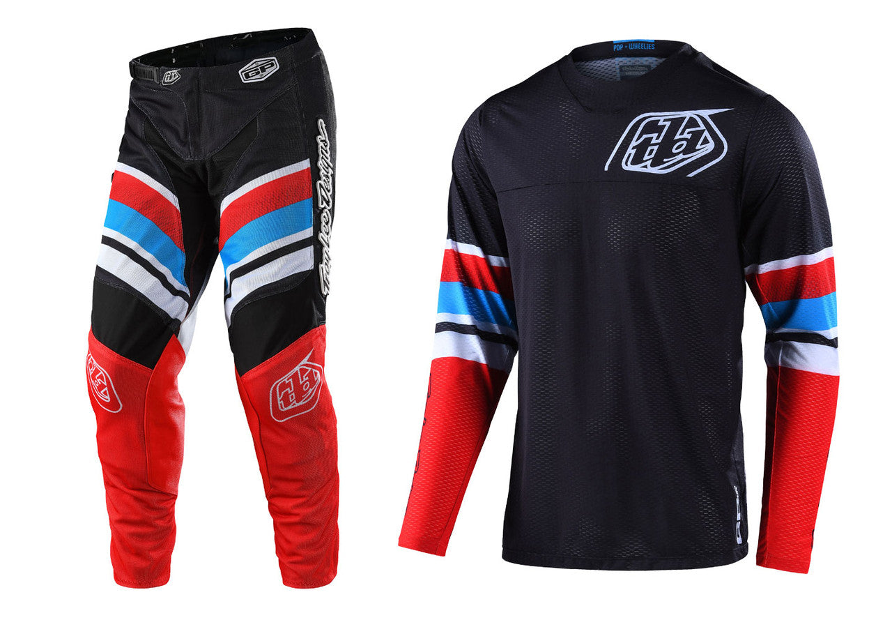 Troy Lee Designs 2022 GP Air Jersey and Pant Combo Warped Red/Black