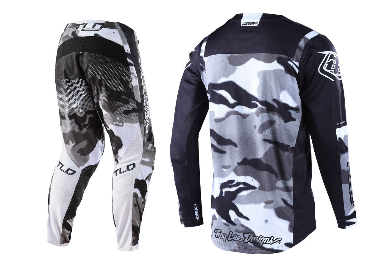 Troy Lee Designs 2022 GP Jersey and Pant Combo Brazen Camo Grey