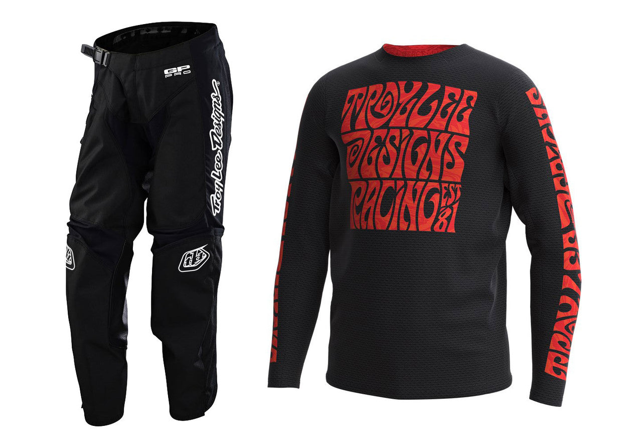 Troy Lee Designs 2023 Youth GP Pro Air Manic Monday Jersey Mono Pant Combo Black