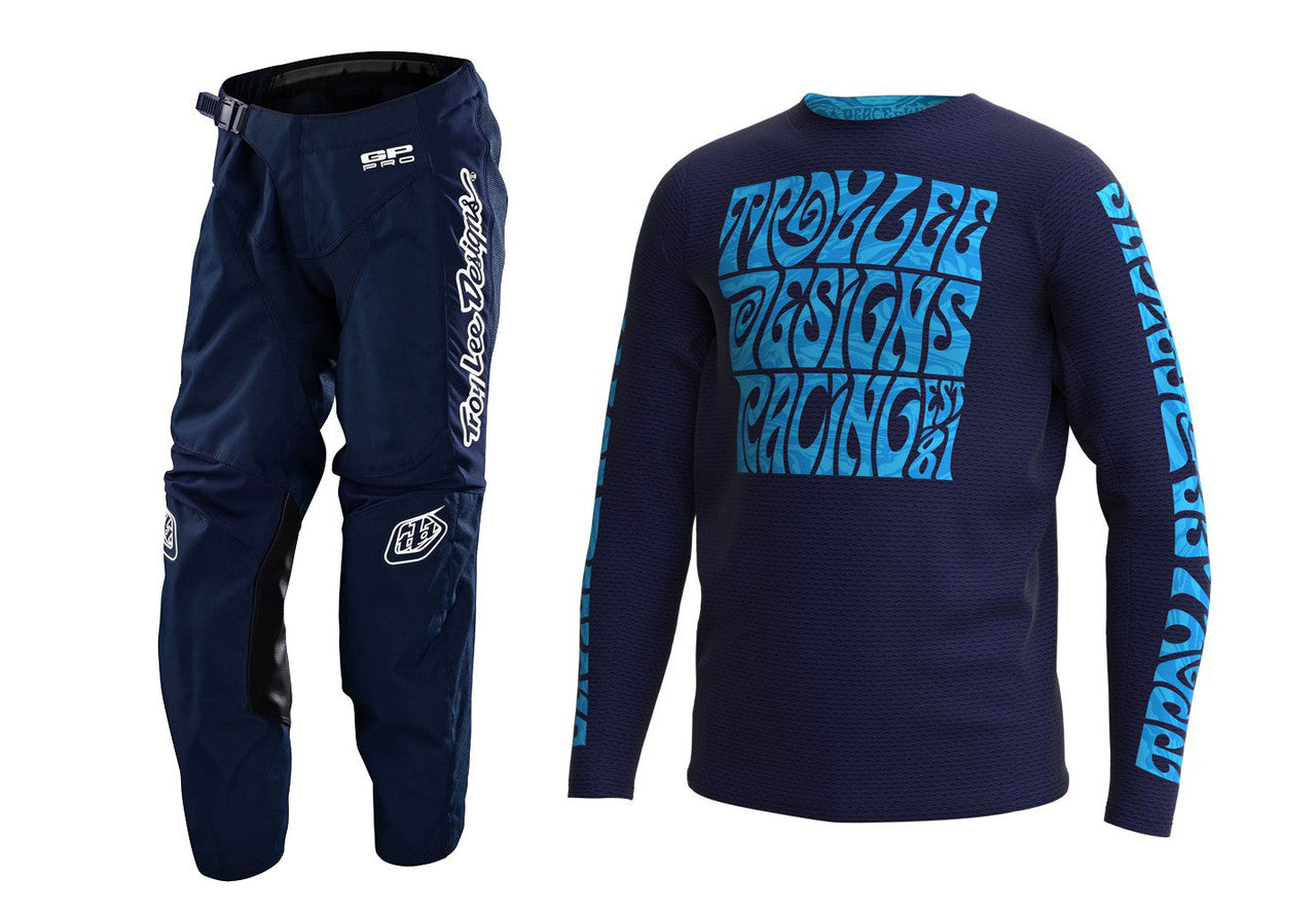 Troy Lee Designs 2023 Youth GP Pro Air Manic Monday Jersey Mono Pant Combo Navy