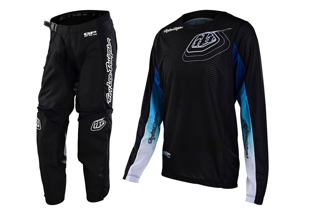 Troy Lee Designs 2023 Youth GP Pro Air Richter Jersey Mono Pant Combo Black/Blue