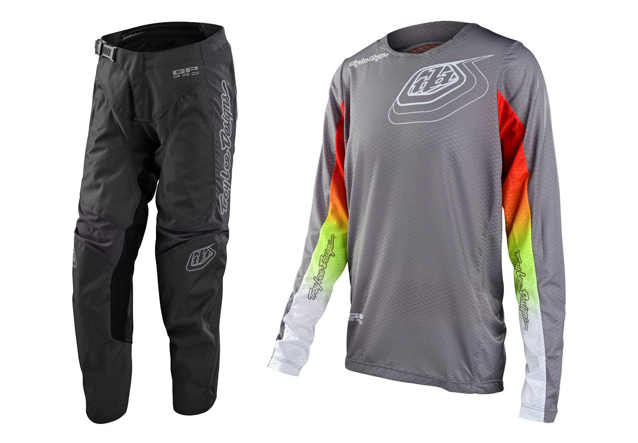 Troy Lee Designs 2023 Youth GP Pro Air Richter Jersey Mono Pant Combo Silver/Fire