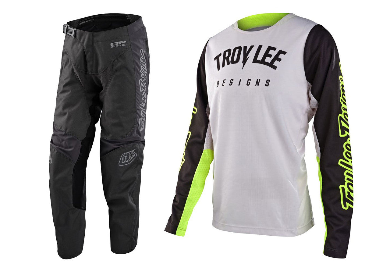 Troy Lee Designs 2023 Youth GP Pro Boltz Jersey Mono Pant Combo - Fog/Flo Yellow