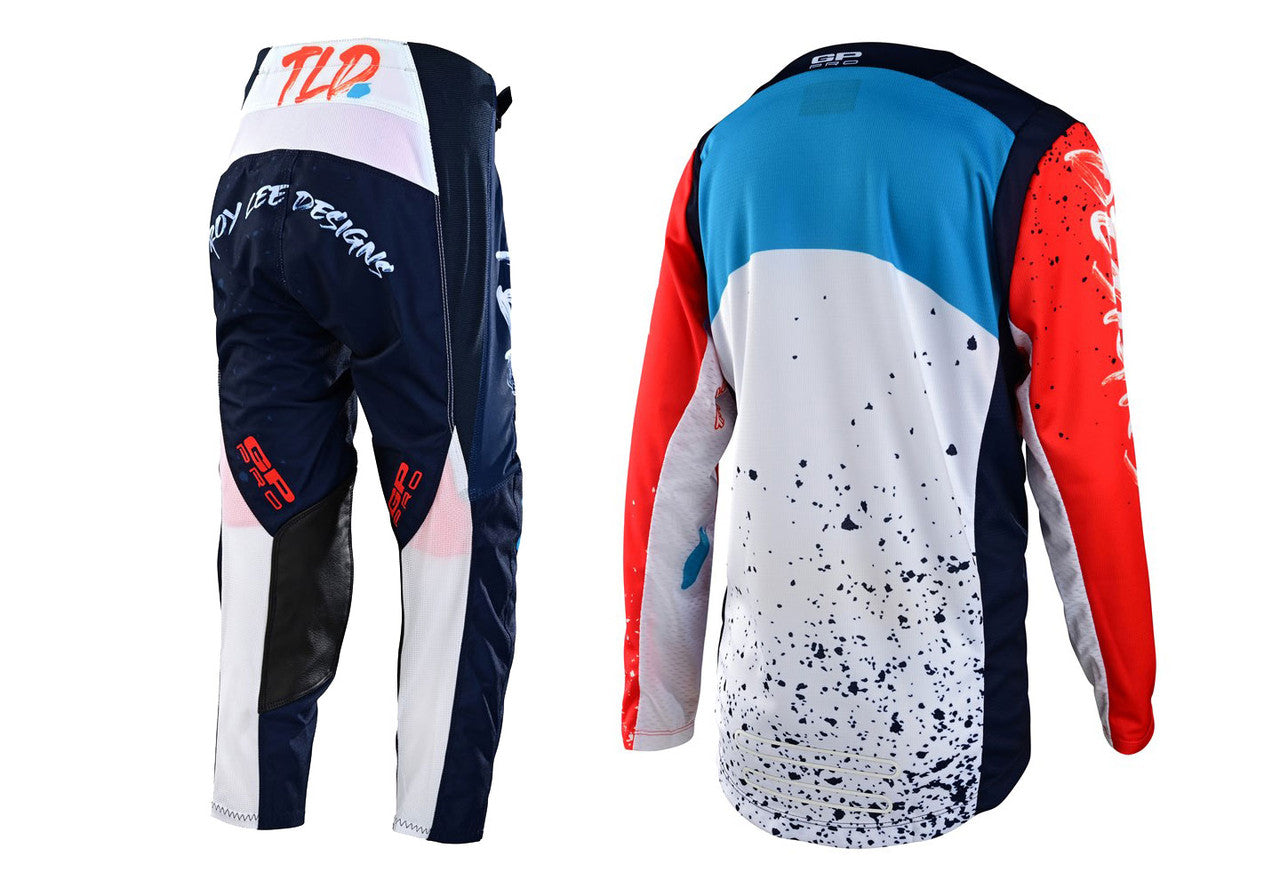 Troy Lee Designs 2023 Youth GP Pro Partical Jersey Pant Combo Navy/Orange