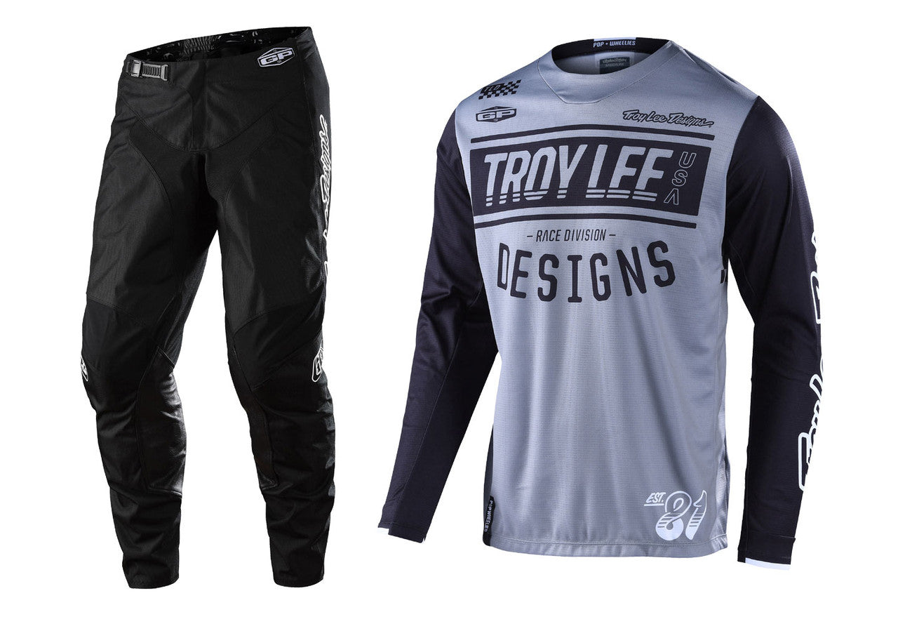 Troy Lee Designs 2022 GP Jersey and Pant Combo Race 81 Grey