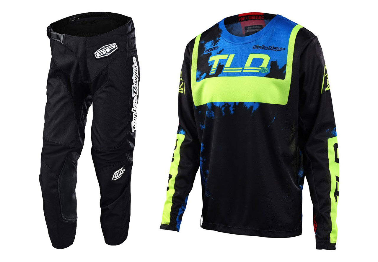 Troy Lee Designs 2023 Youth GP Astro Jersey Mono Pant Combo Black/Yellow