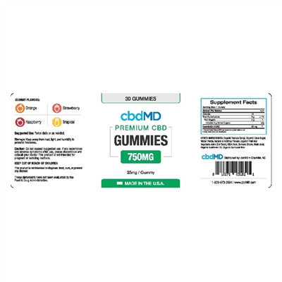 cbdMD Gummies 30 Count 750mg