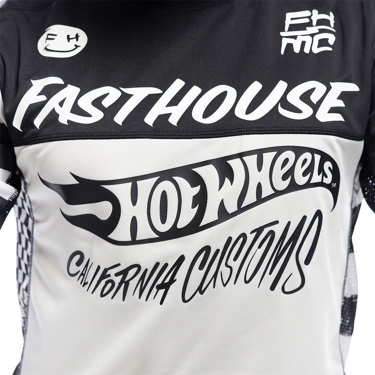 Fasthouse Youth Grindhouse Hot Wheels Jersey - White/Black
