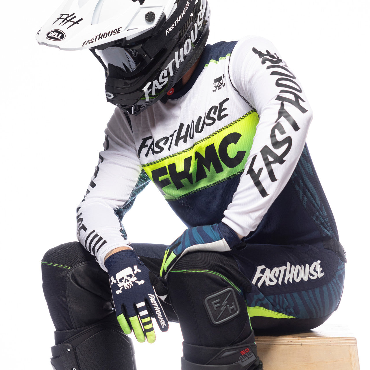 Fasthouse Grindhouse Nova Jersey - White/Navy