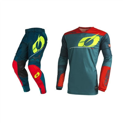 O'NEAL 2022 Hardwear Haze Blue/Red Jersey Pant Combo