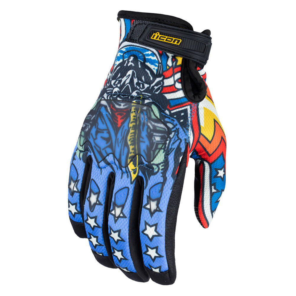 Icon Hooligan CE Gloves Flyboy Blue