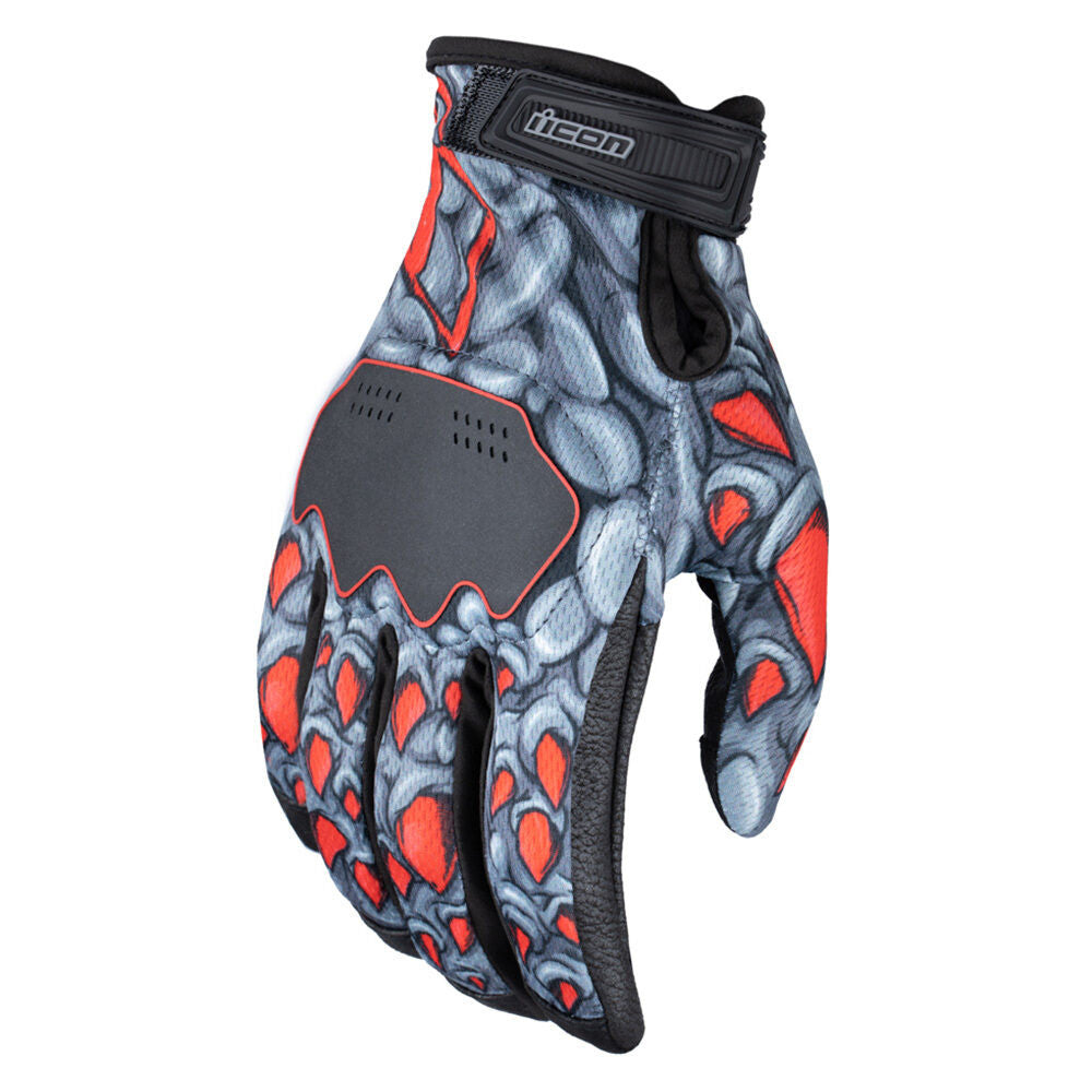 Icon Hooligan Gloves Kryola Kreep Red