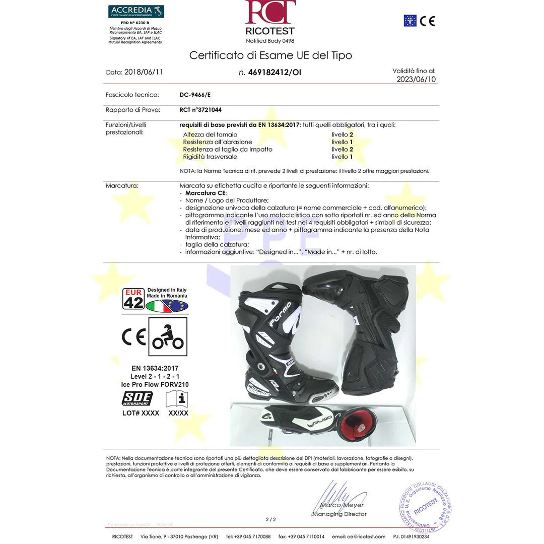 Forma Ice Pro Flow Racing Sport Boots Black