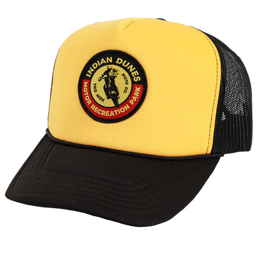 Indian Dunes Park Trucker Snapback Hat - Yellow