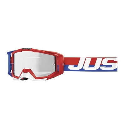 Just1 Iris Offroad Goggle - Twist Red/Blue w/Mirror Silver