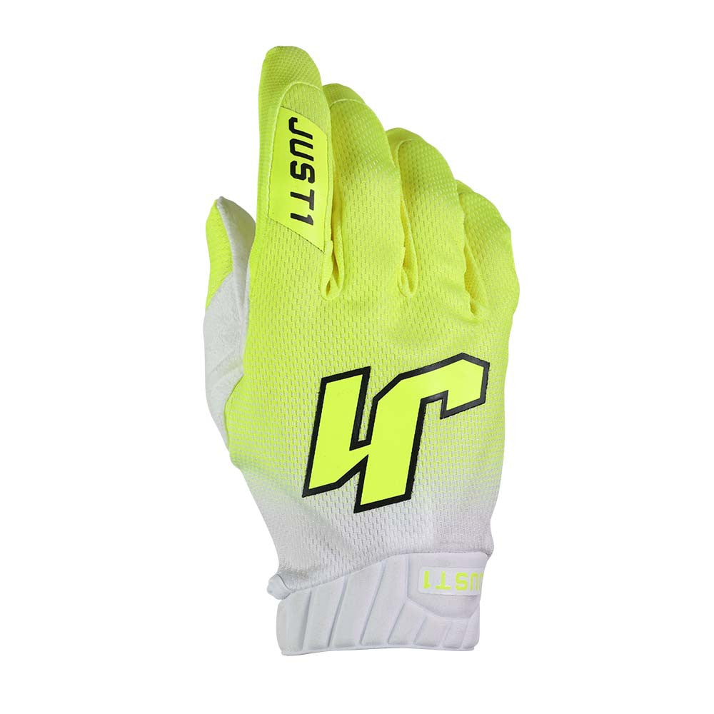 JUST1 Moto Flex 2.0 Gloves White Transition Yellow Fluo