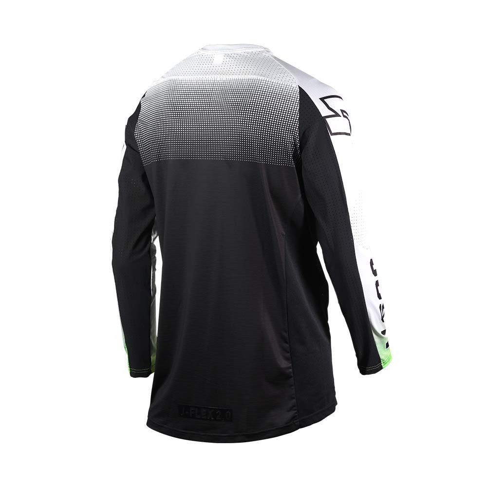 JUST1 Moto Flex 2.0 Jersey White Transition Green Black
