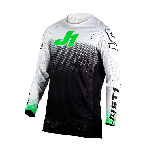 JUST1 Moto Flex 2.0 Jersey White Transition Green Black
