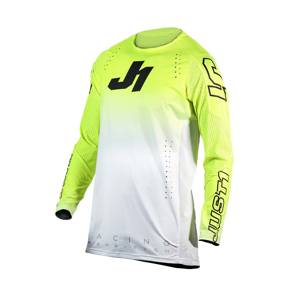 JUST1 Moto Flex 2.0 Jersey White Transition Yellow Fluo