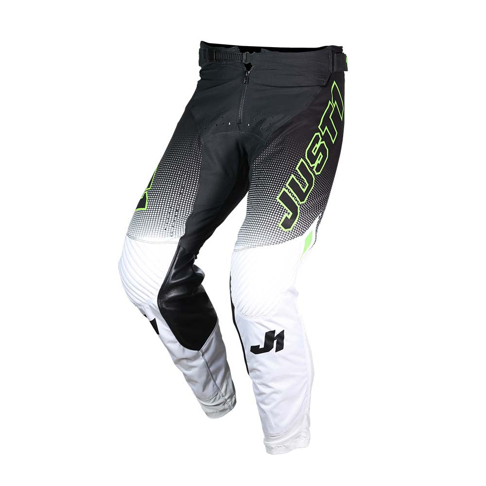 JUST1 2025 Moto Flex 2.0 Jersey Pant Combo White Transition Green Black