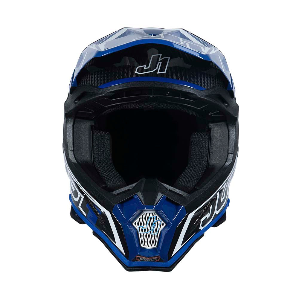 JUST1 J22 Carbon Fluo 2.0 Offroad Helmet Blue/Black/White