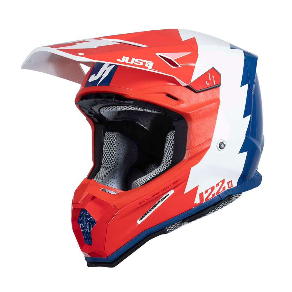 Just  1 J22F Revolte Offroad Helmet Red/Blue/White