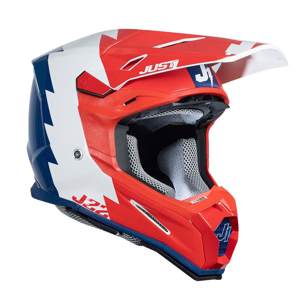 Just  1 J22F Revolte Offroad Helmet Red/Blue/White