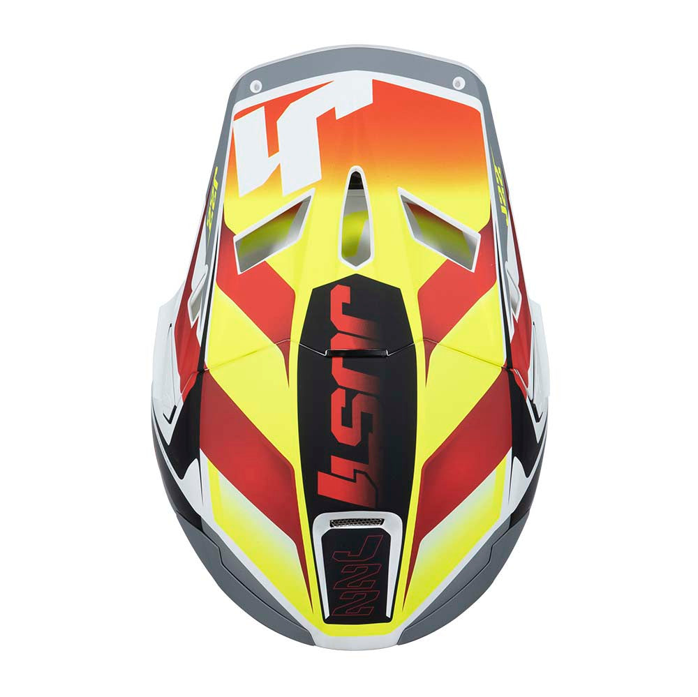 Just  1 J22F Frenetik Offroad Helmet Fire Fluo Yellow/Red/White