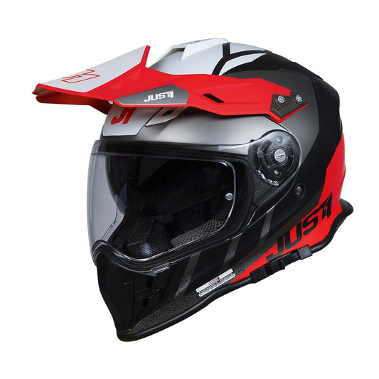 JUST1 J34 Pro Outerspace Adventure Dual Sport Helmet Black/Red/White