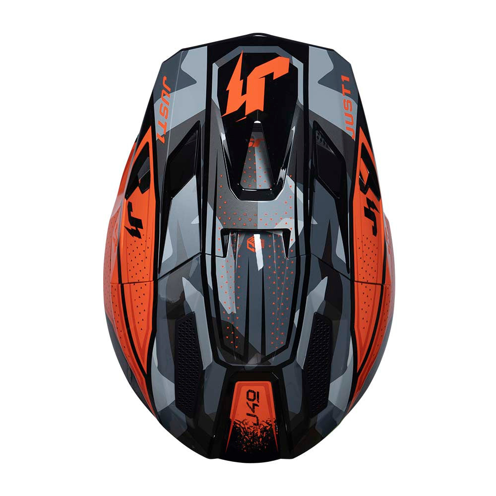 JUST1 J40 Shooter Offroad Helmet Camo Orange/Black