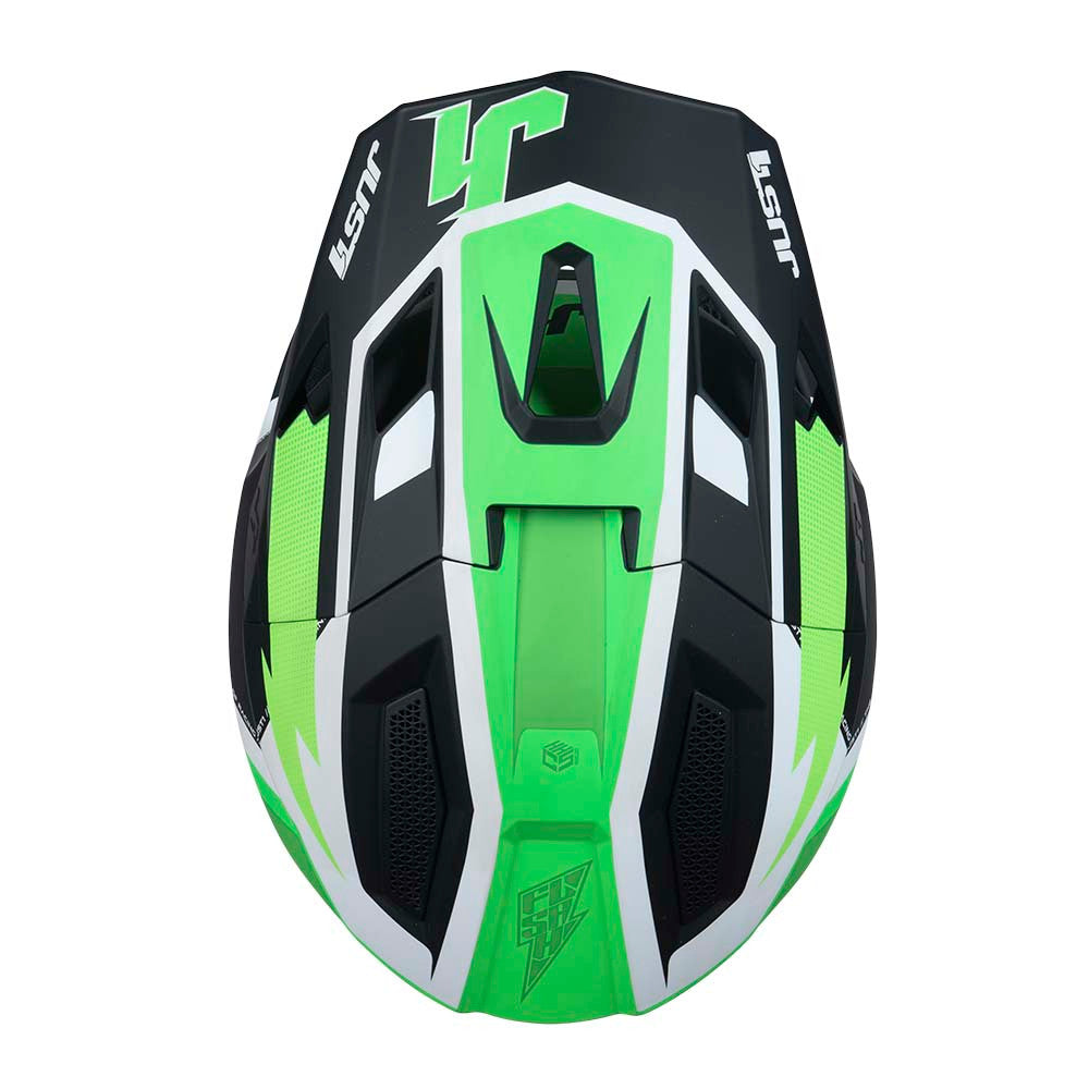 JUST1 J40 Flash Offroad Helmet Fluo Green/White/Black