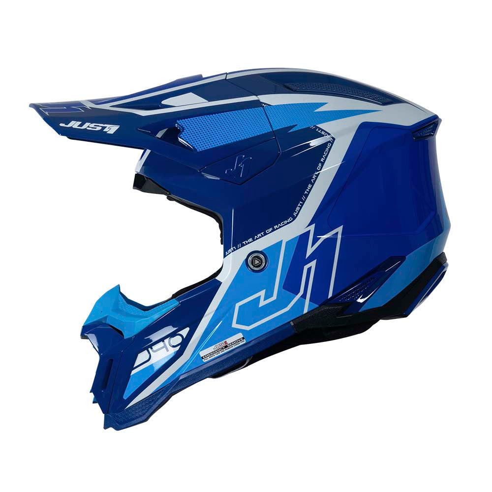 JUST1 J40 Flash Offroad Helmet White/Blue