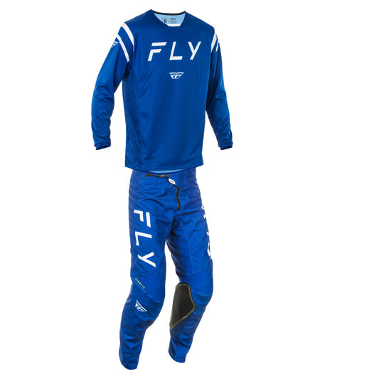 FLY Racing 2025 Kinetic Center Jersey Pant Combo Navy/White