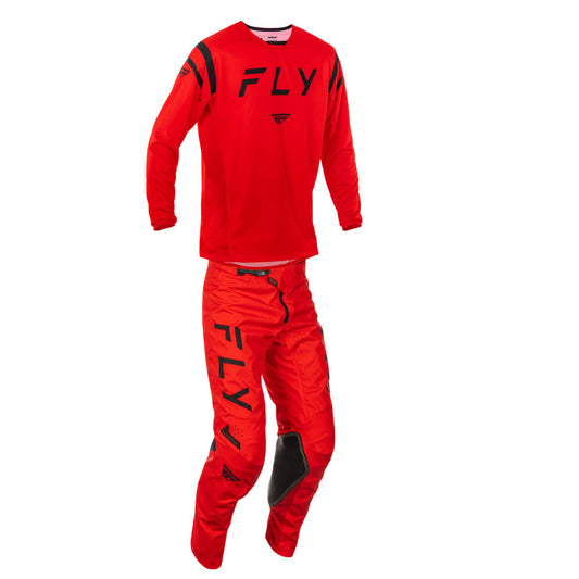 FLY Racing 2025 Kinetic Center Jersey Pant Combo Red/Black