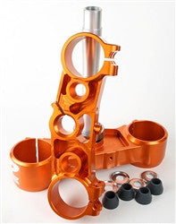 Ride Engineering KTM SX/XC Rubber Mounted Triple Clamp Set 20.5mm Offset - Orange