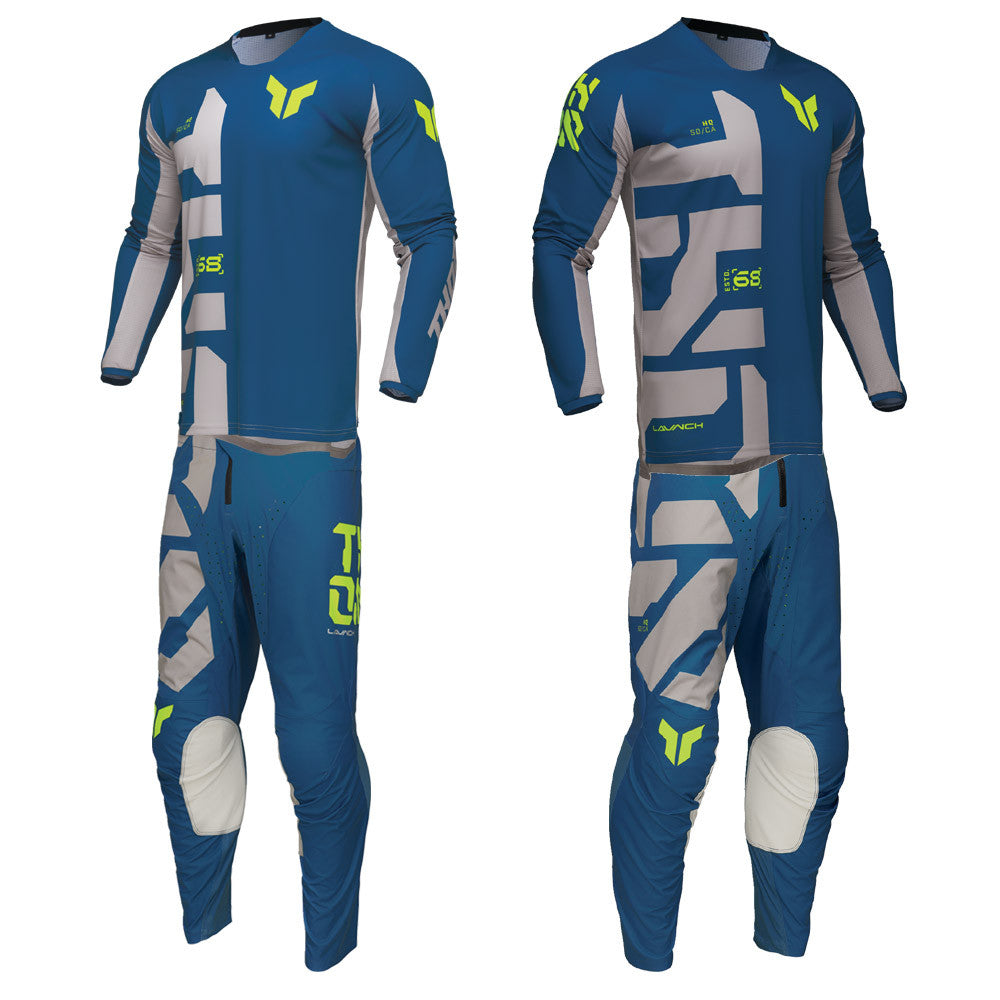 Thor 2025 Youth LAUNCHMODE Forge Jersey Pant Combo Blue