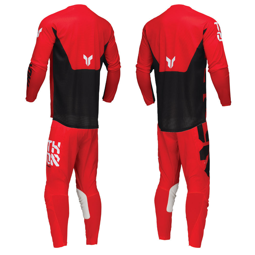 Thor 2025 Youth LAUNCHMODE Forge Jersey Pant Combo Red