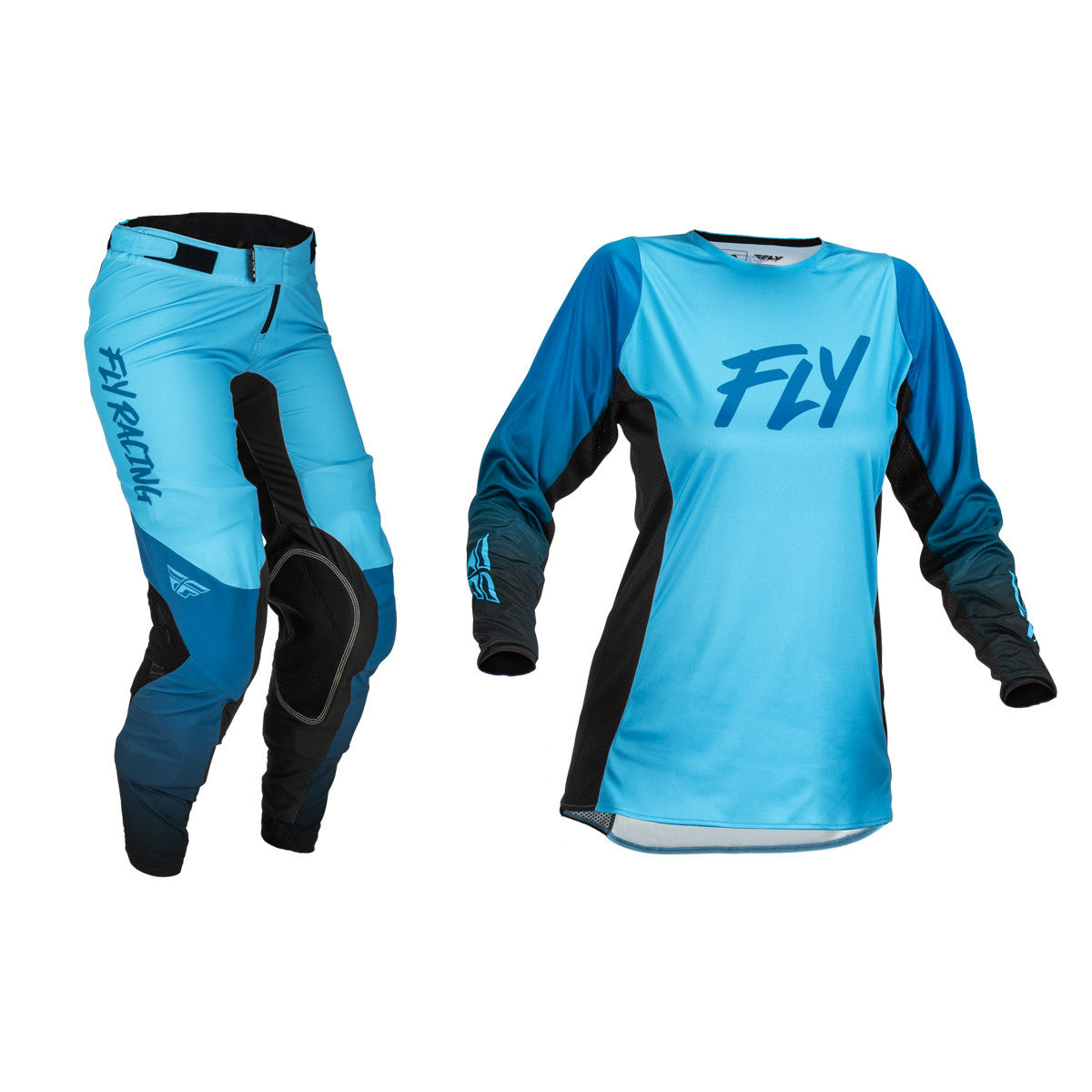 FLY Racing 2023 Womens Lite Jersey Pant Combo Blue/Black