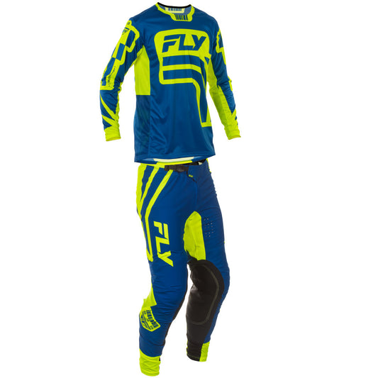 FLY Racing 2025 Lite Lancer Jersey Pant Combo Navy/Hi-Vis