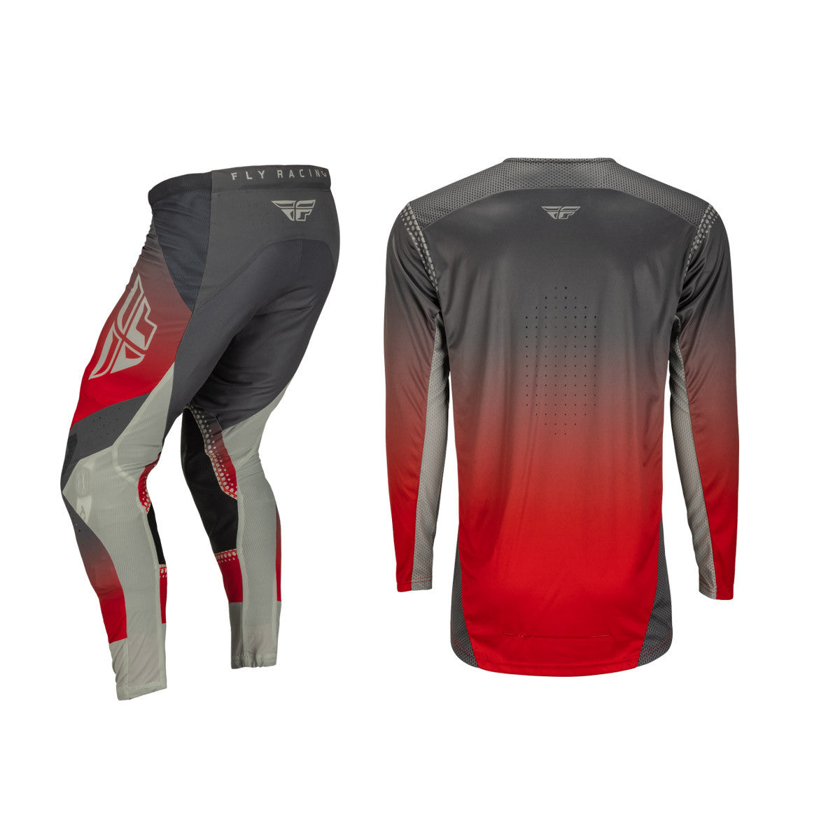 FLY Racing 2023 Youth Lite Jersey Pant Combo Red/Grey